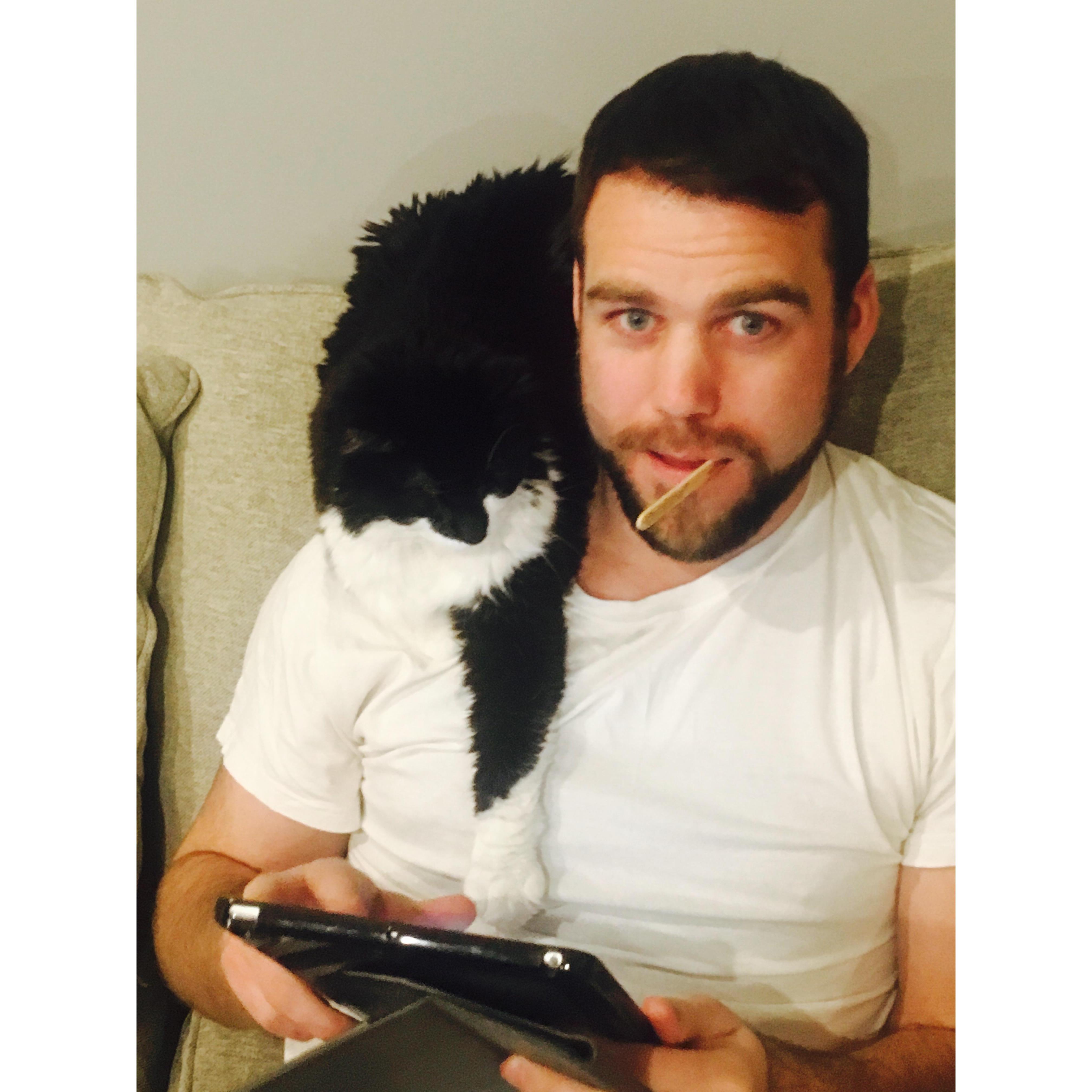 Oh, and Josh got a cat when we joined families.