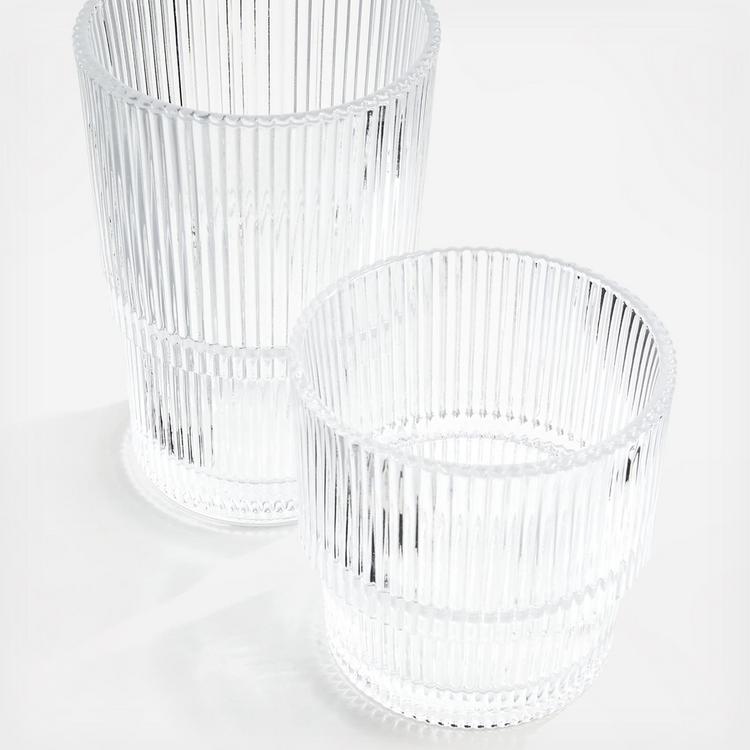 Atwell Stackable Ribbed Drink Glasses
