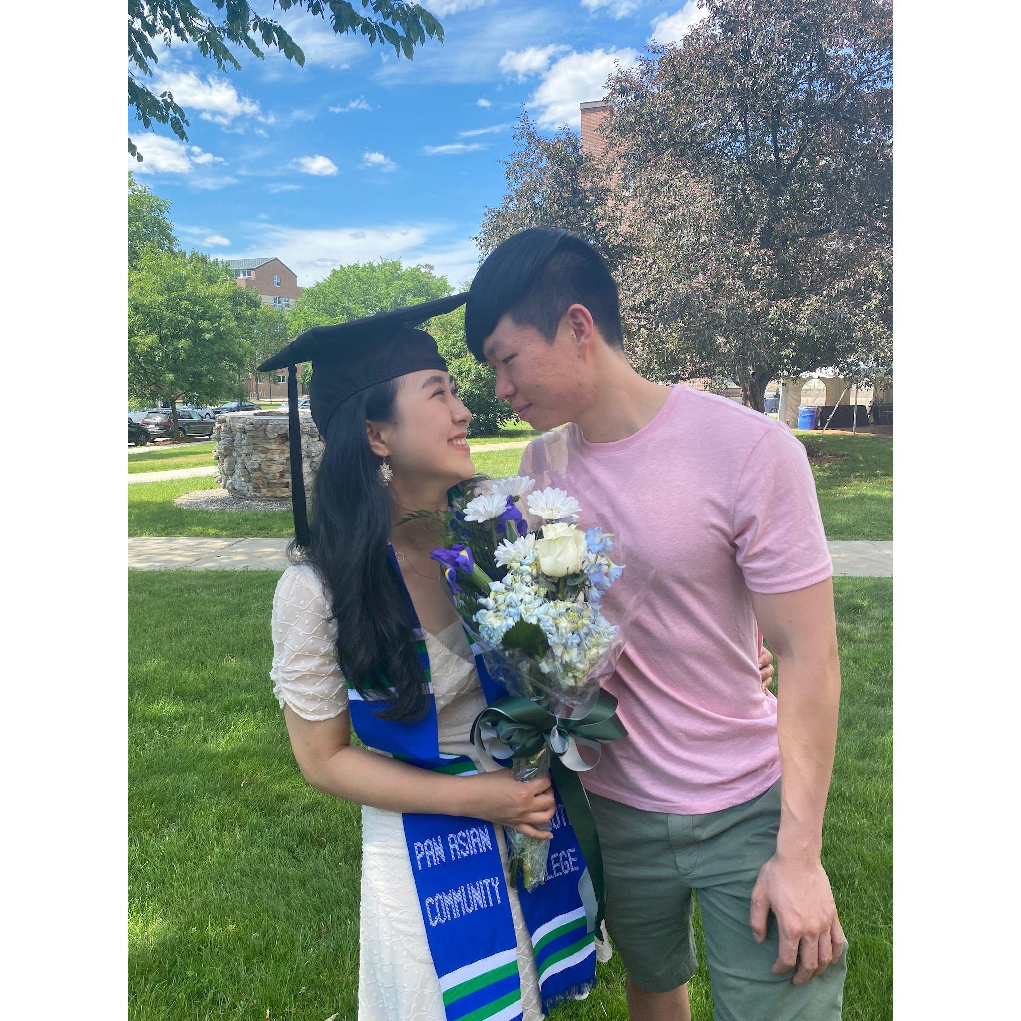 June 2021 - Sinae graduated college with one term left?! and Jonathan visited her to celebrate together!