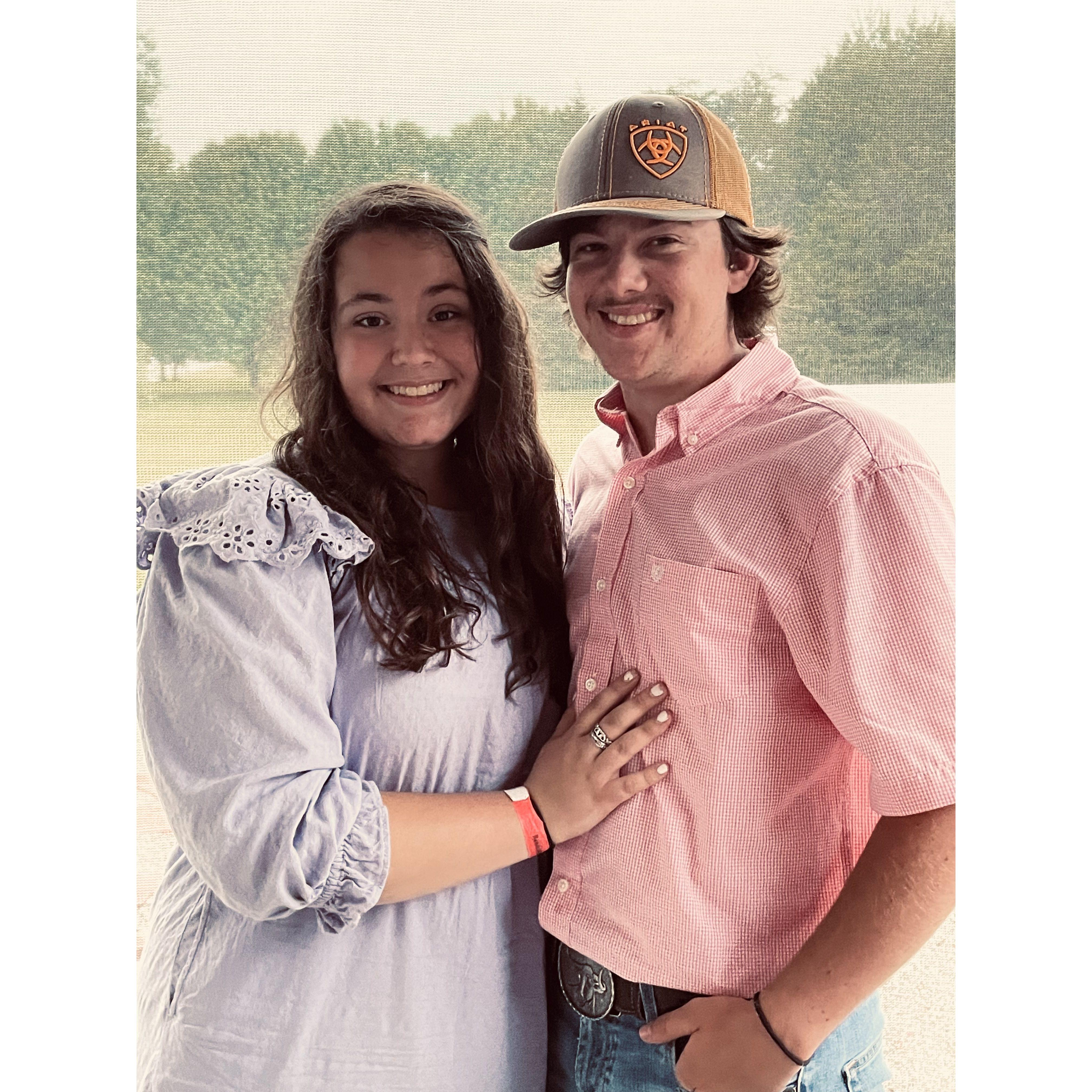 one of the first church services where we tried to "match" outfits