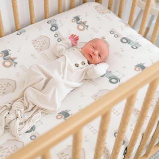 Charlie Farmhouse Crib Fitted Sheet for Baby Nursery