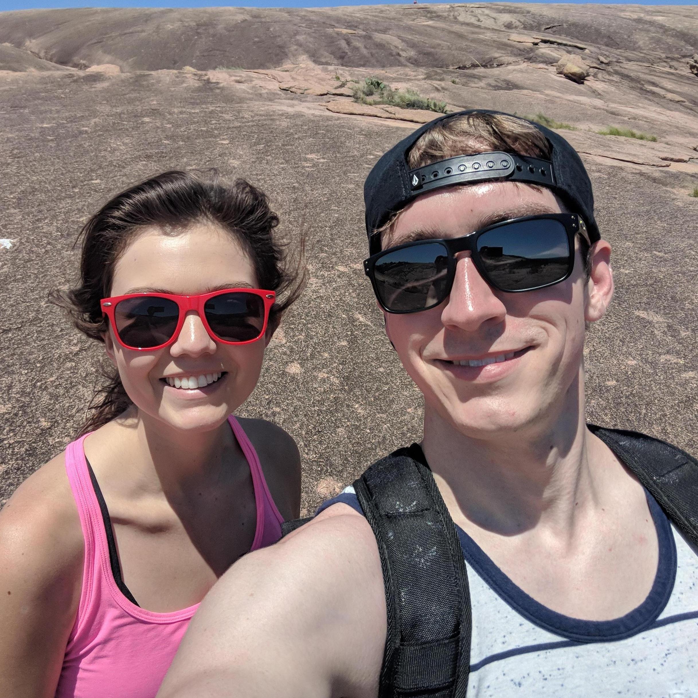 Exploring Enchanted Rock and unwinding after Jovanna wrapped up her fall 2018 semester.