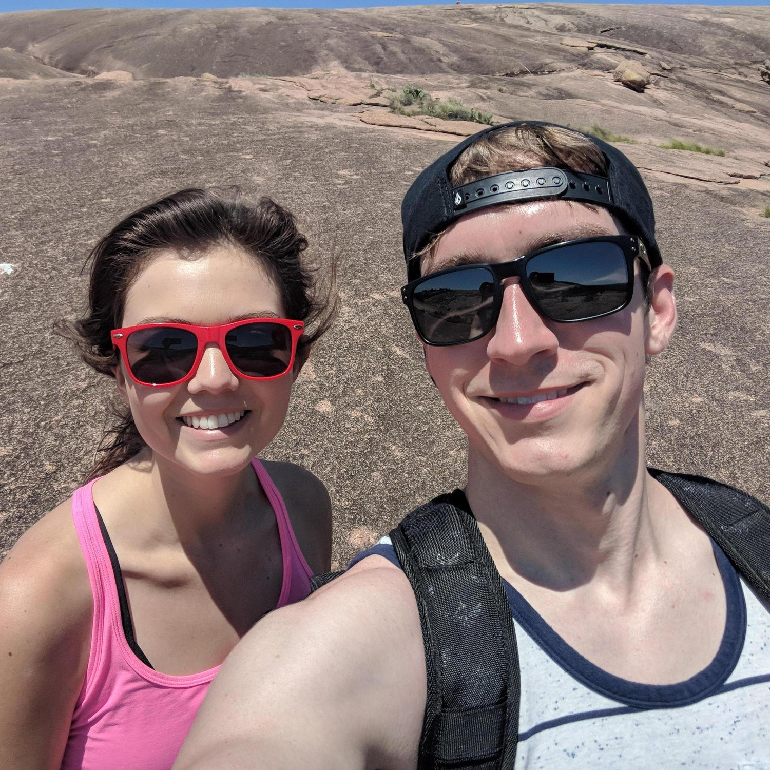 Exploring Enchanted Rock and unwinding after Jovanna wrapped up her fall 2018 semester.