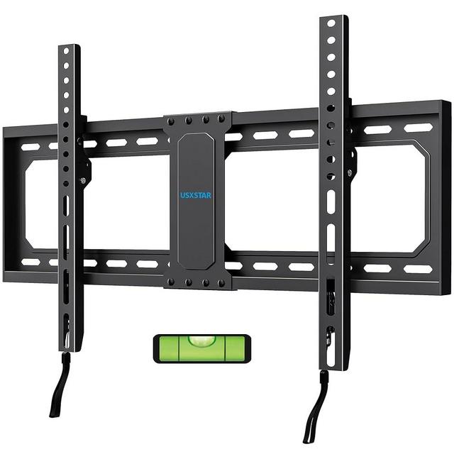 Fixed TV Wall Mount for 37-82 Inch TVs, Low Profile TV Mount Fits 16", 18", 24" Studs, Wall Mount TV Bracket with Quick Release Lock, Max VESA 600x400mm, Holds up to 132 lbs by USX STAR