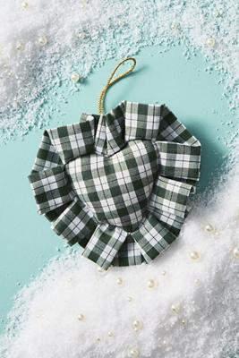 Gingham Heart Pillow Ornament