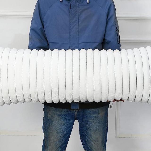 PANOD Faux Fur Extra Long Body Pillow Cover 12x40,Long Plush Cat Pillow for Bed,Decorative Long Boho Lumbar Pillow Covers Pillow Case Cushion Case for Sofa Couch Farmhouse Livingroom,White