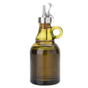 500ml Green Olive Oil Dispenser Bottle,17oz Glass Oil and Vinegar Cruet with Pourers and Funnel,Oil Bottles for Kitchen, Dispenser Bottle with Drip Free Spouts