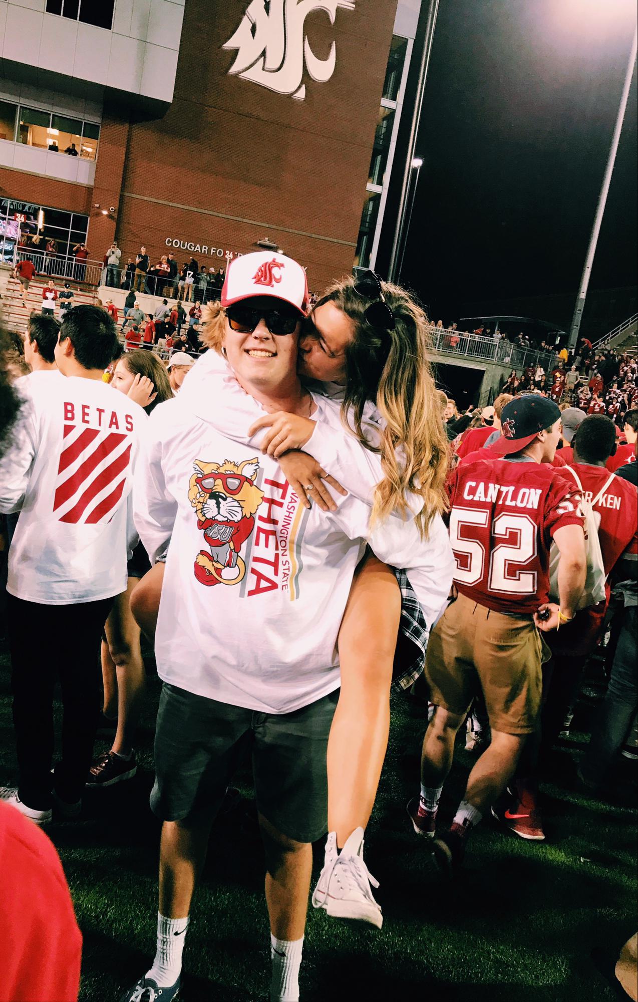 My favorite person to rush the field with at Martin stadium