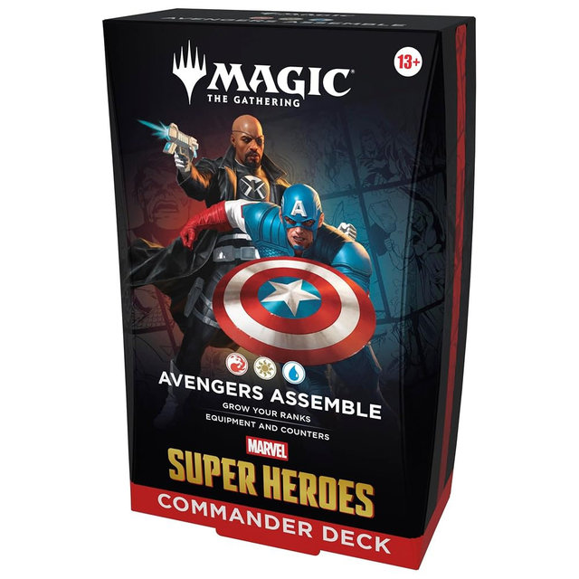 Magic: The Gathering | Marvel Super Heroes Commander Deck - Avengers Assemble (100-Card Deck + Accessories)