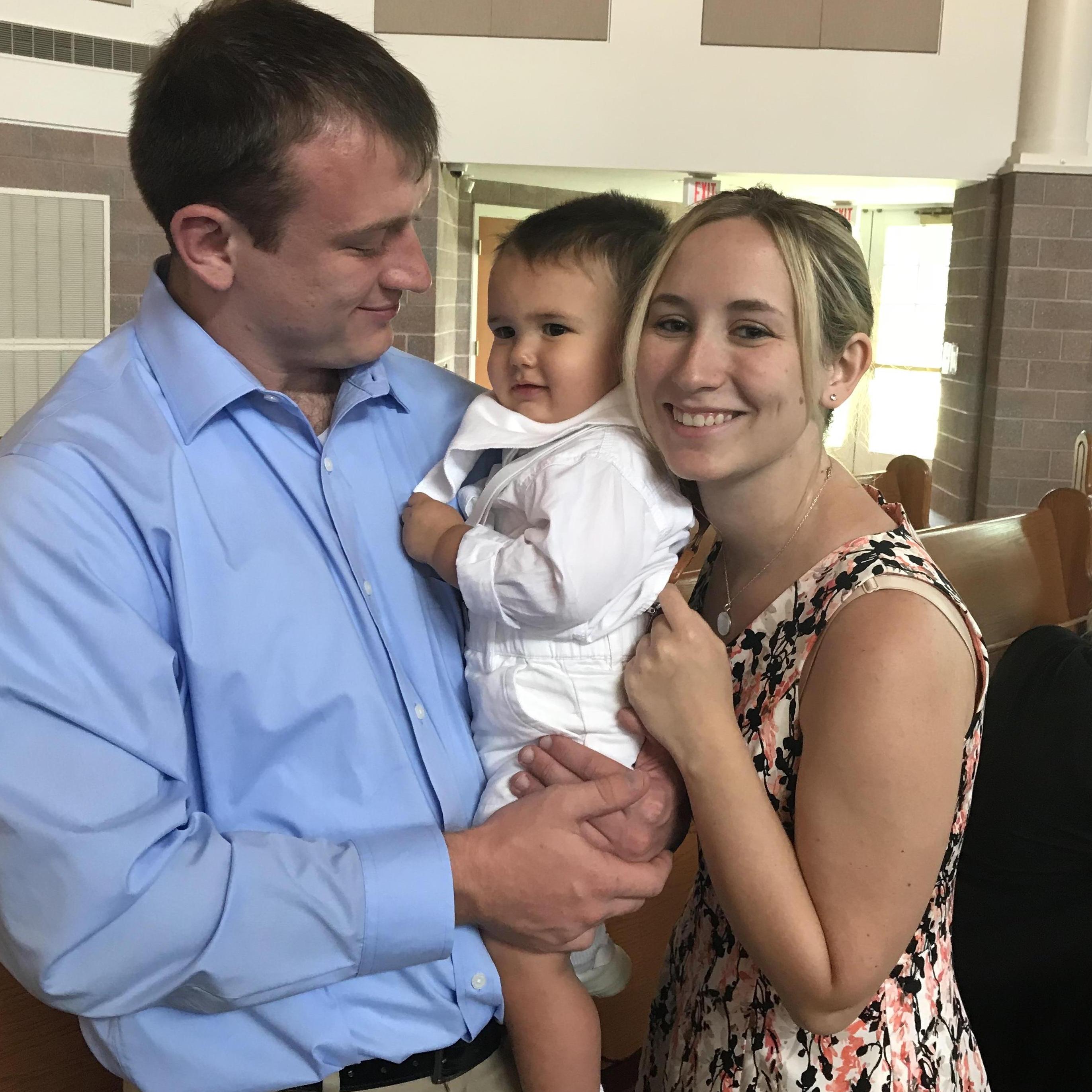 Aubrey's godson's baptism.