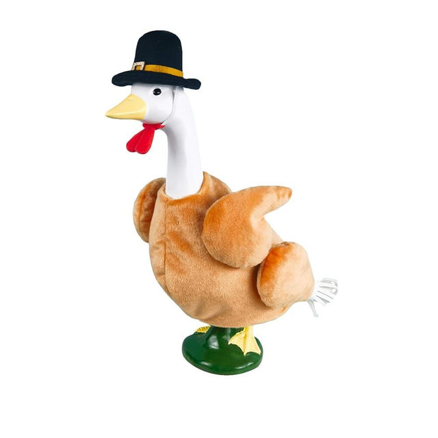 HALSHI Turkey Porch Goose Outfits for 23 Inch Lawn Statue, Funny Costume for Plastic/Cement Goose Statue, Seasonal Fall Thanksgiving Sculpture Clothes for Garden Yard Patio Party Decoration