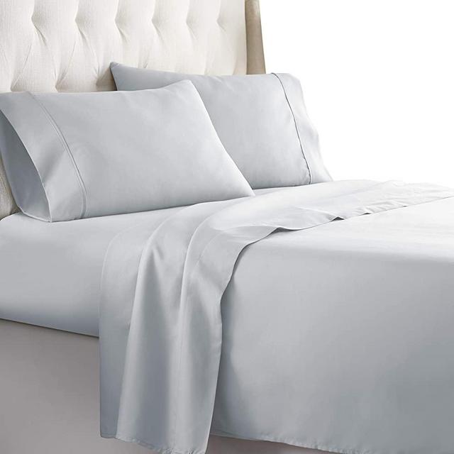 Hotel Luxury Bed Sheets Set 1800 Series Platinum Collection, 4pc Deep Pocket,Wrinkle & Fade Resistant, Hypoallergenic (King,Artic Ice Blue)