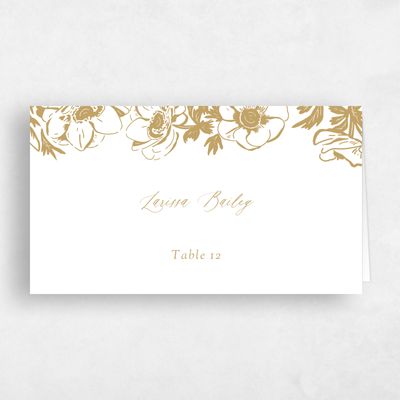 Wedding Place Card - Anemone