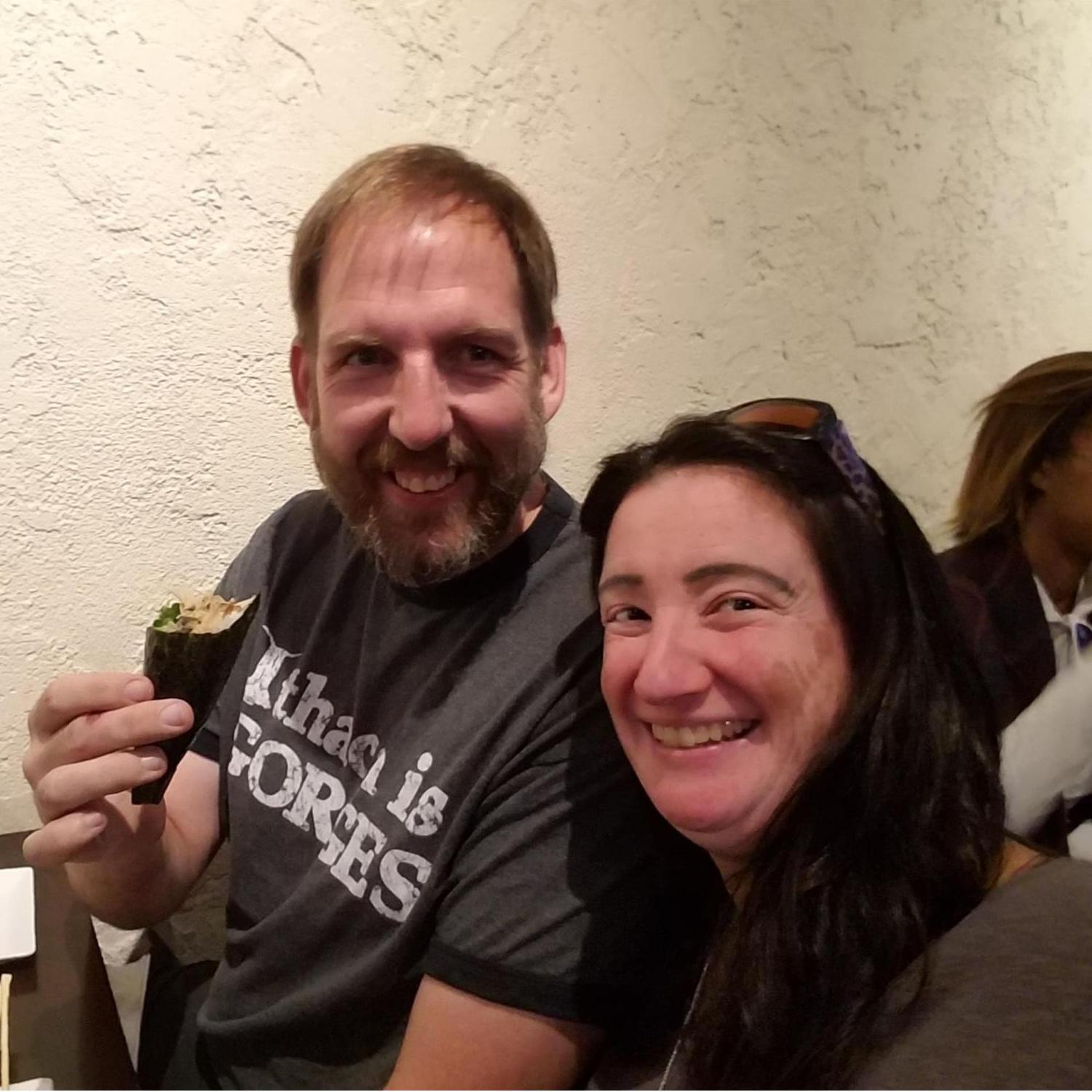 Dinner at our favorite sushi spot in LA, right before we left. The t-shirt is for all our Cornellians in the house.