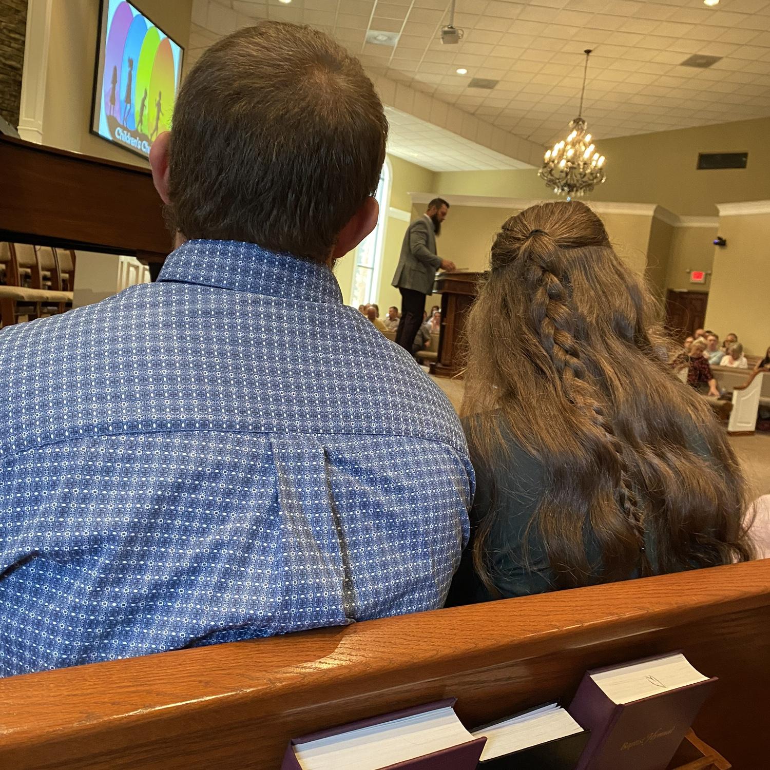 At church. (Photo credit to nana)