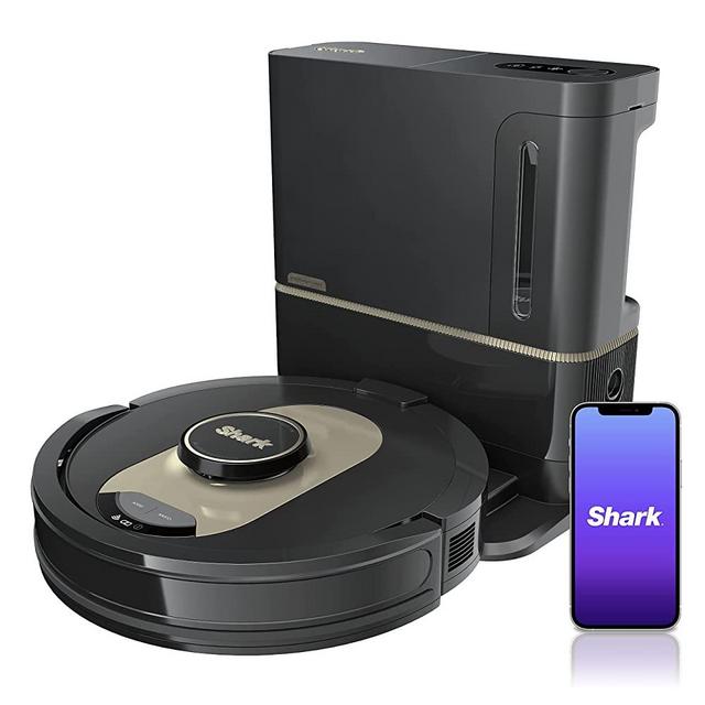Shark AV2501AE AI Robot Vacuum with XL HEPA Self-Empty Base, Bagless, 60-Day Capacity, LIDAR Navigation, Perfect for Pet Hair, Compatible with Alexa, Wi-Fi Connected, Black