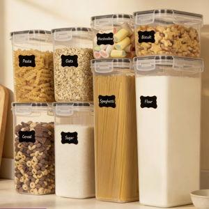 Airtight Food Storage Containers Set, 8-Piece Plastic Canisters With Lids For Kitchen Pantry Organization, BPA-Free Dry Food Storage For Flour, Sugar, Cereal, Pasta And Snacks