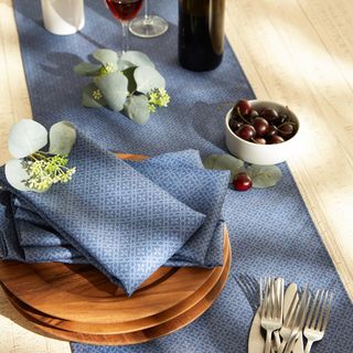 Tonal Lattice Print Outdoor Napkin, Set of 6
