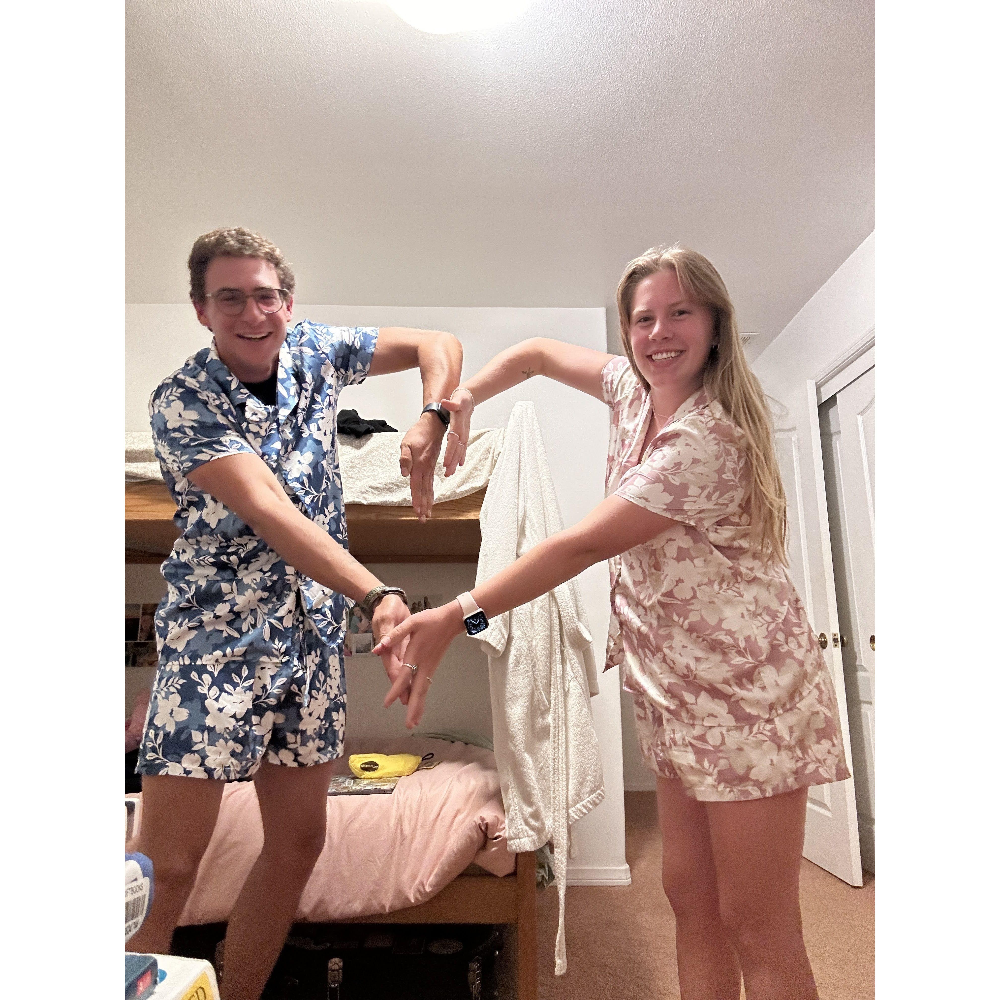 we got matching pjs hehe