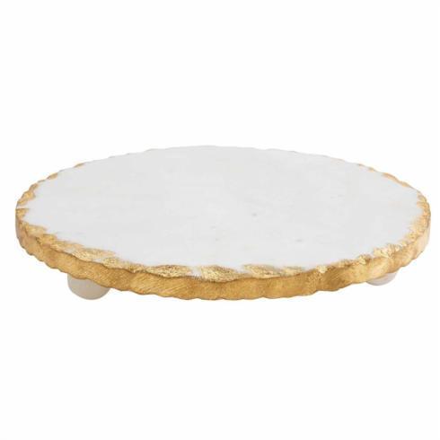 Mud Pie ~ MARBLE TRIVET With Chipped Gold Edge, Price $26.95 in Tupelo, MS from Elizabeth Clair's