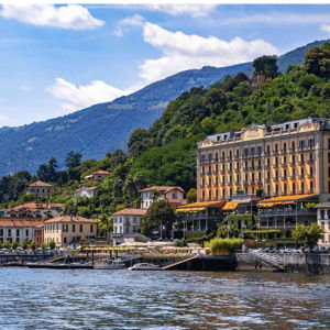 Dinner in Tremezzo Lake Como on our honeymoon