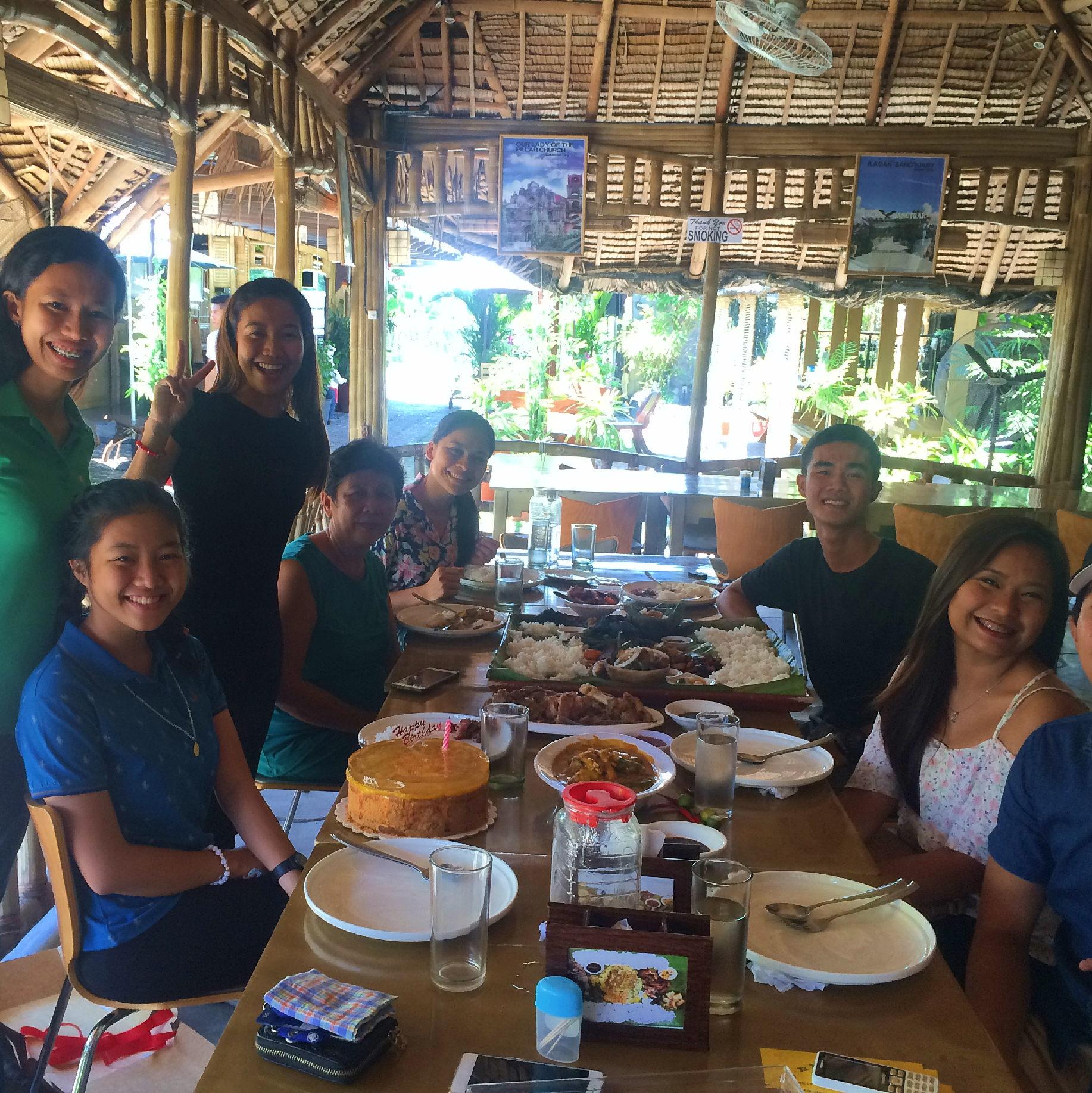 Darlynne's first formal lunch with the whole family. Janice's Birthday in Otep's.