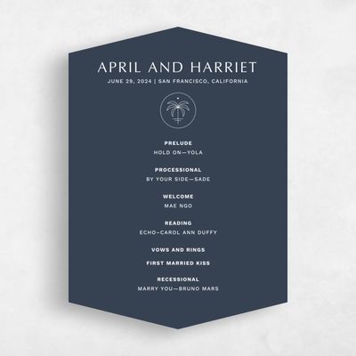 Blue Diamond Wedding Program - Monraz