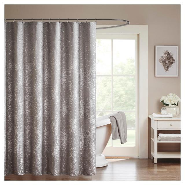 Garner Jacquard Shower Curtain Gray