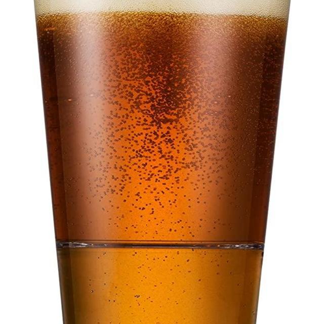 Drinique CAL-PT-CLR-4 Caliber Pint Unbreakable Tritan Beer Glasses, 16 oz. (Set of 4), Clear