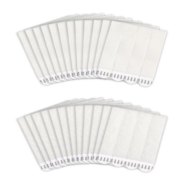 MOVELYST 64-Pairs(128 Strips) Medium Picture Hanging Strips, Hook and Loop Tape, Picture Hanger Damage Free, Waterproof Adhesive Strips for Frame Hanging and Christmas Decorations, Heavy Duty