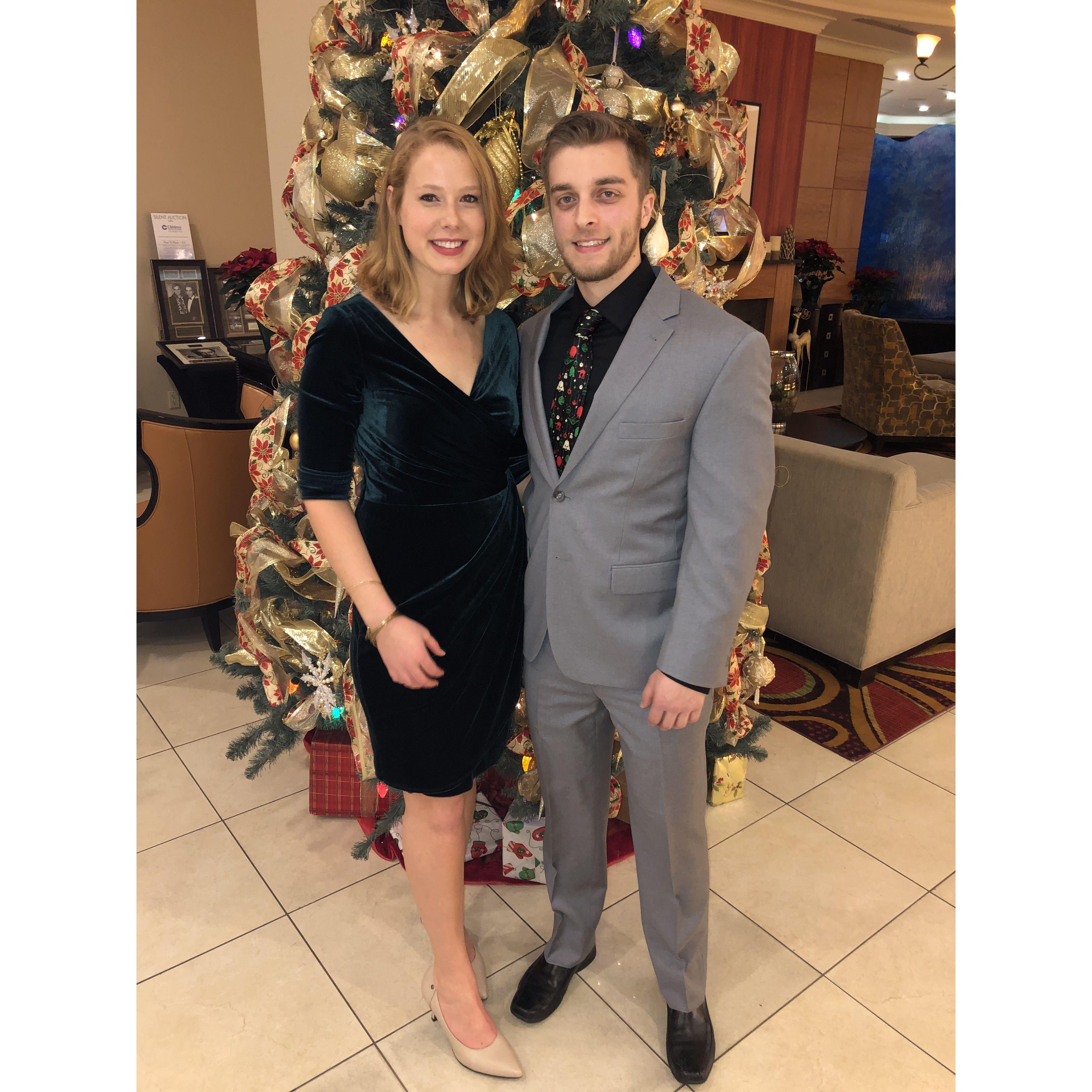 Colin's first PWC work holiday party. 2019.