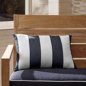Sunbrella ® Cabana Stripe Outdoor Lumbar Pillow