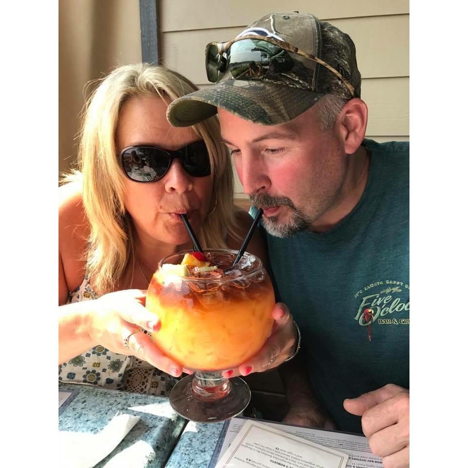 Sippin on a cocktail at Docs on Bainbridge Island