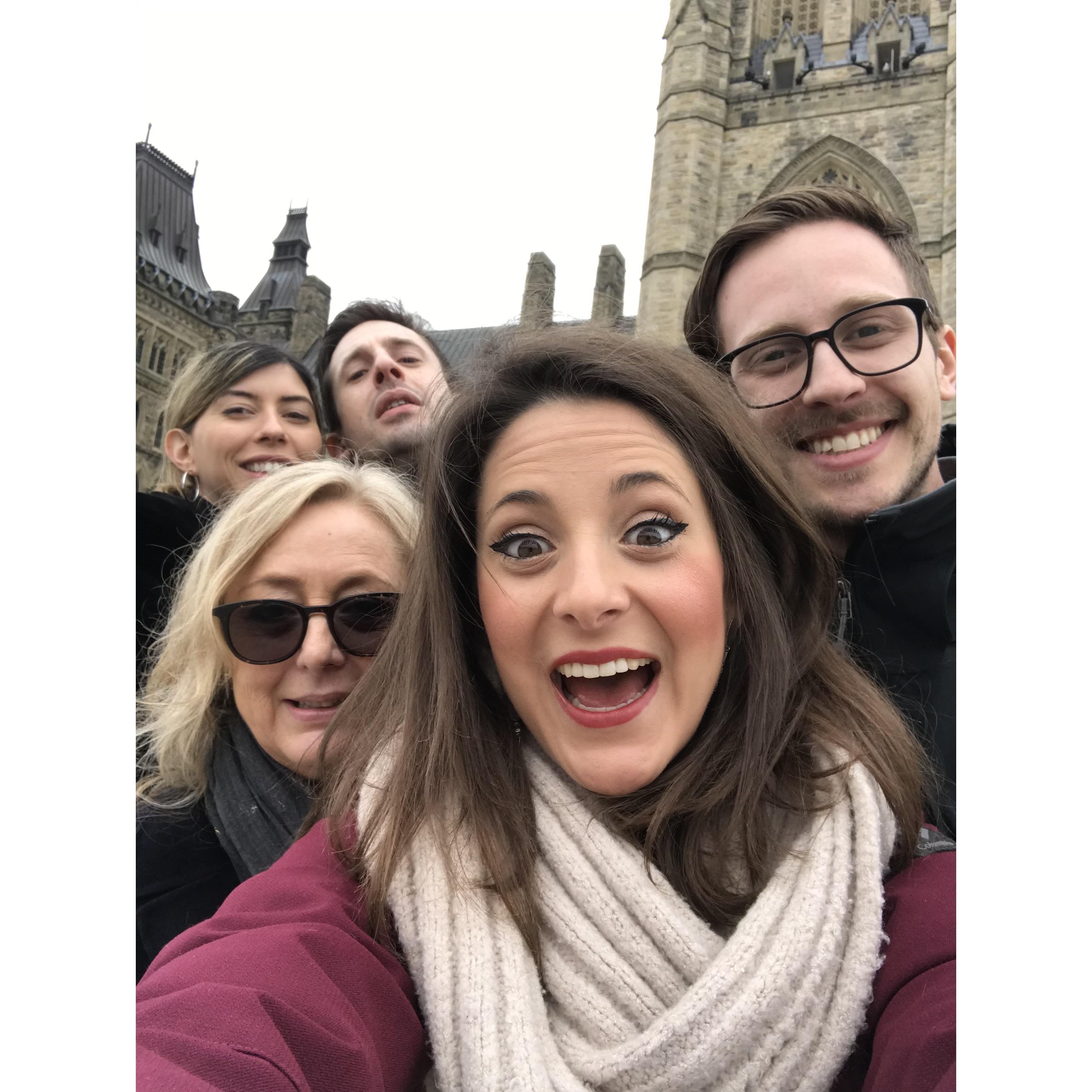 Yep, I was right. We were in Ottawa. Here we are outside Parliament AKA the House of Lords.