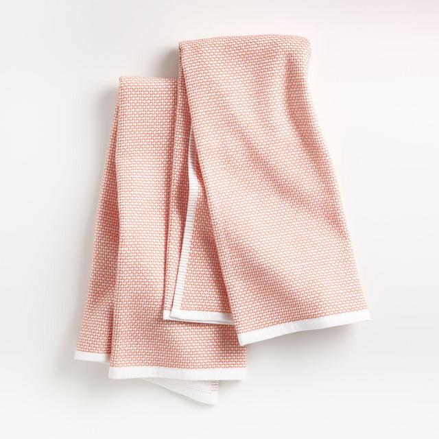 Melon Textured Terry Dish Towels, Set of 2