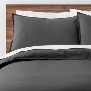 Dark Gray Easy Care Solid Duvet Cover Set (Full/Queen) - Made By Design™