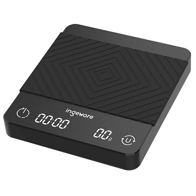 Ingeware Espresso Scale with Timer, Coffee Scale 0.1g High Precision Rechargeable Pour Over Coffee Scale with Tare Feature Measures in g/oz/ml (Built-in Battery)