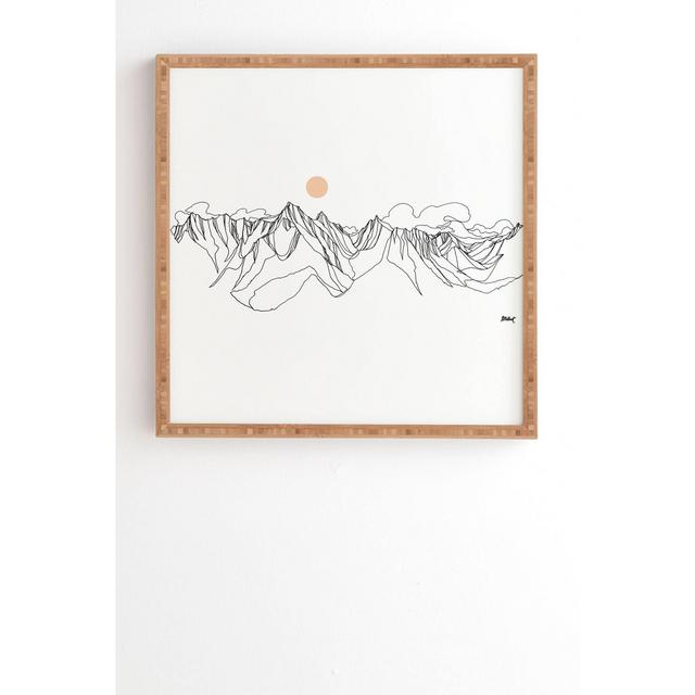 12" x 12" Jessa Gilbert Jumbo Peak Bamboo Framed Wall Art - Deny Designs