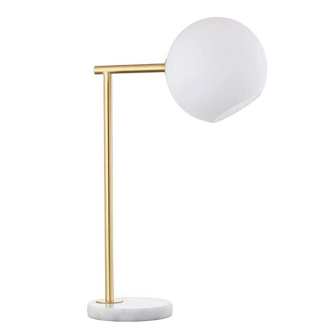 JONATHAN Y JYL1000A Charles 20.5" Metal/Marble LED Lamp Contemporary,Modern,Transitional for Bedroom, Living Room, Office, College Dorm, Coffee Table, Bookcase, Gold/White