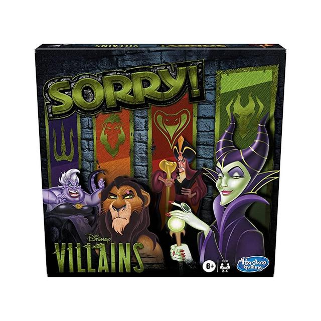 Hasbro Gaming Sorry! Board Game: Disney Villains Edition Kids Game, Family Games for Ages 6 and Up (Amazon Exclusive) , Green