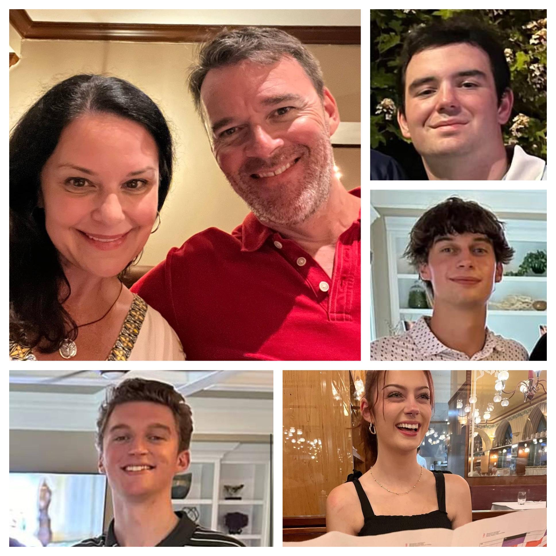 The Gosk-Bennett Family 
Joey's Maternal family including Kim, John, Matt, Daniel, Emma, & Nathan.

Looking for a lively family dinner? Look no further! The liveliest fun bunch you ever did see!