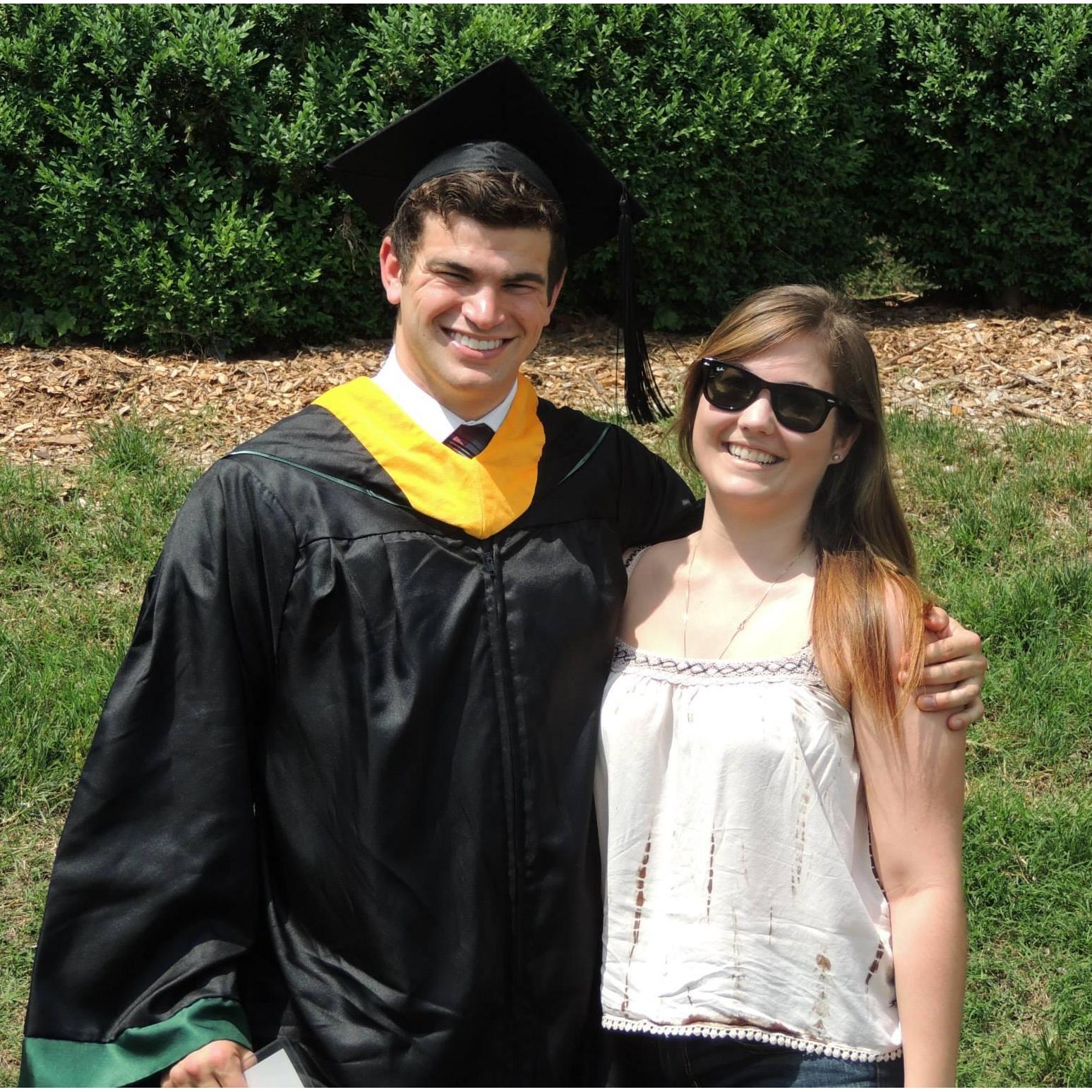 Matt's graduation -- dating for 3 months!