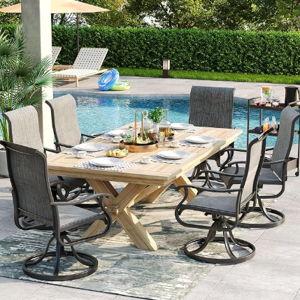 Patio Swivel Chairs Set of 4