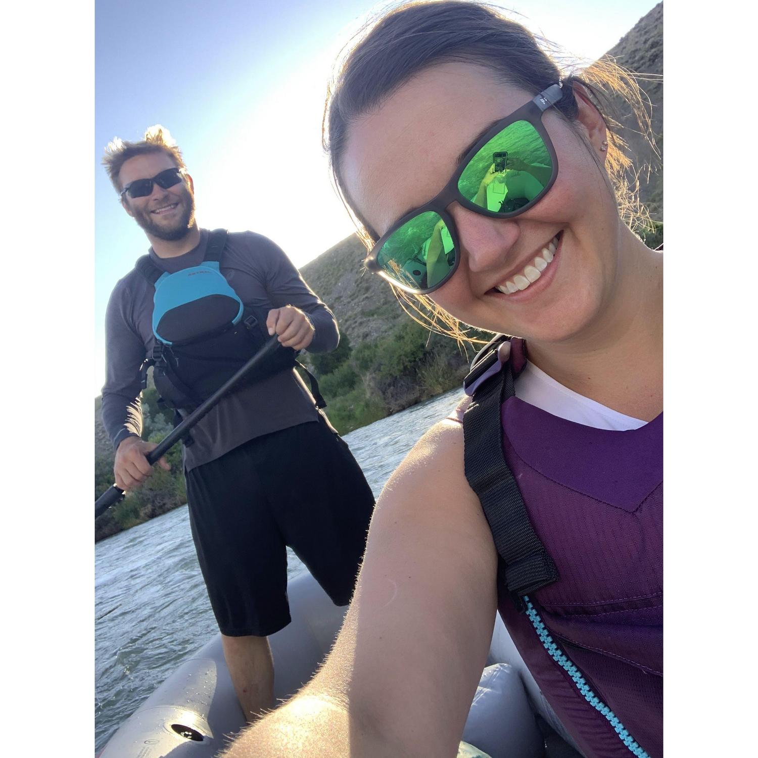Ben guiding us down the river