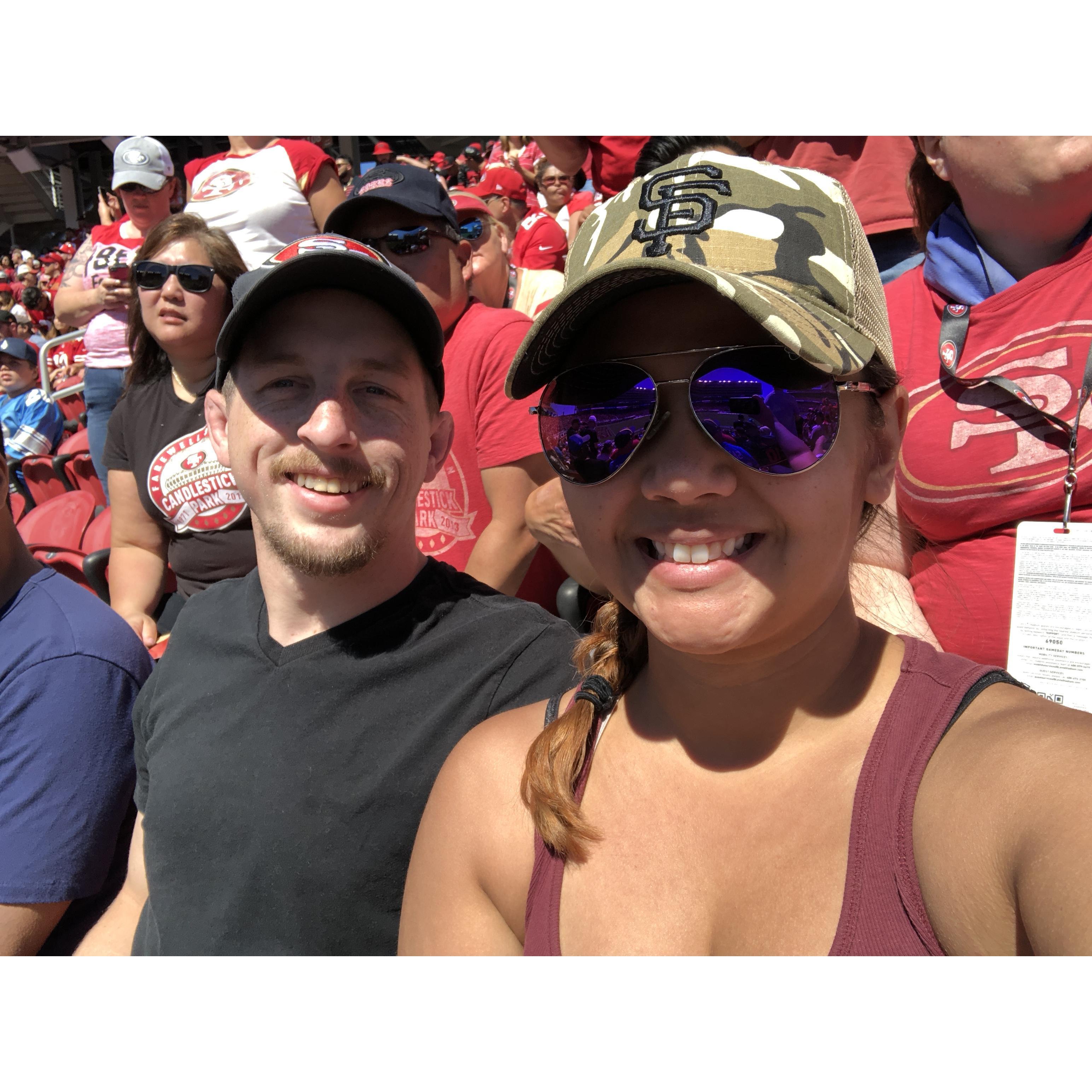 His favorite football team moved right down the street - and we love a good tailgate & game!