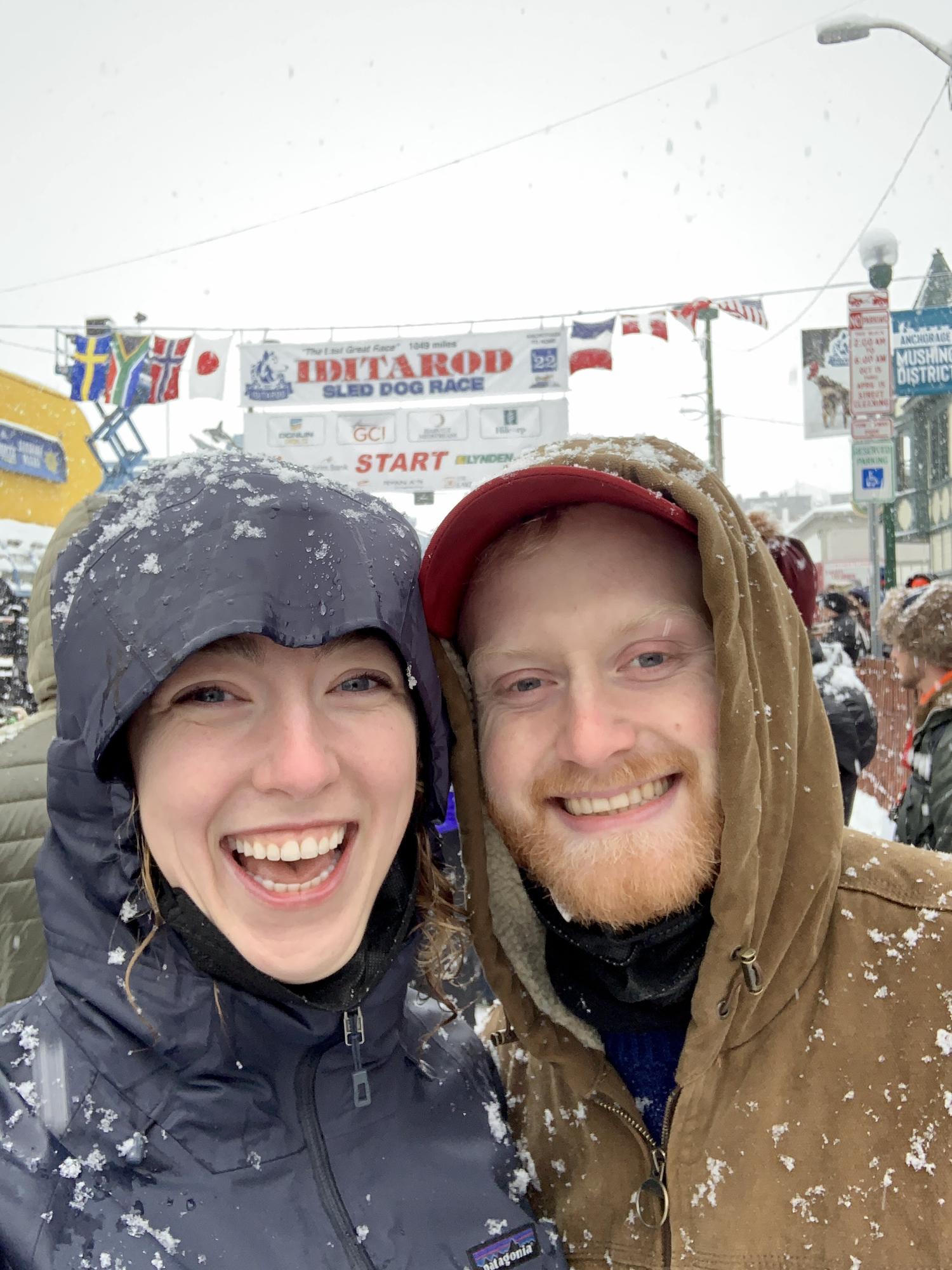 Volunteering at the Iditarod start in Anchorage