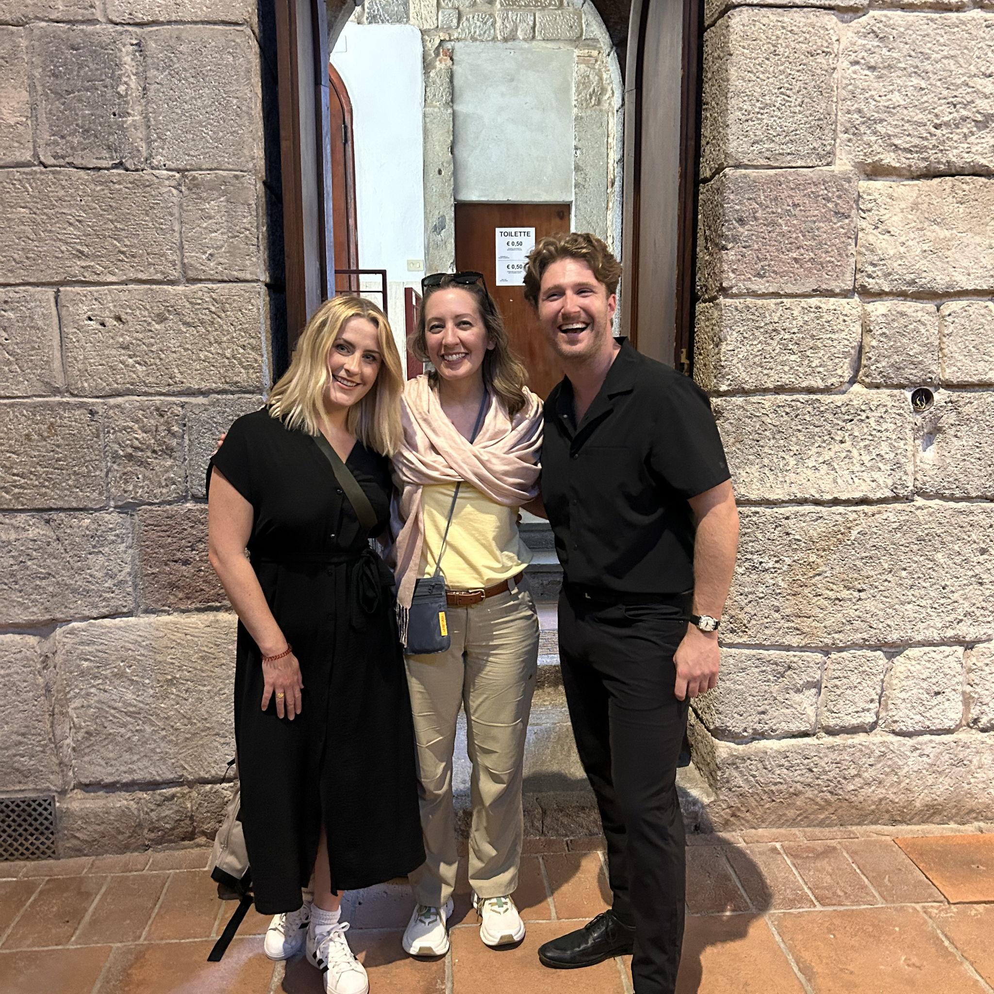 Mandy, Jamie-Rose, and Conor in Italy, July 2025