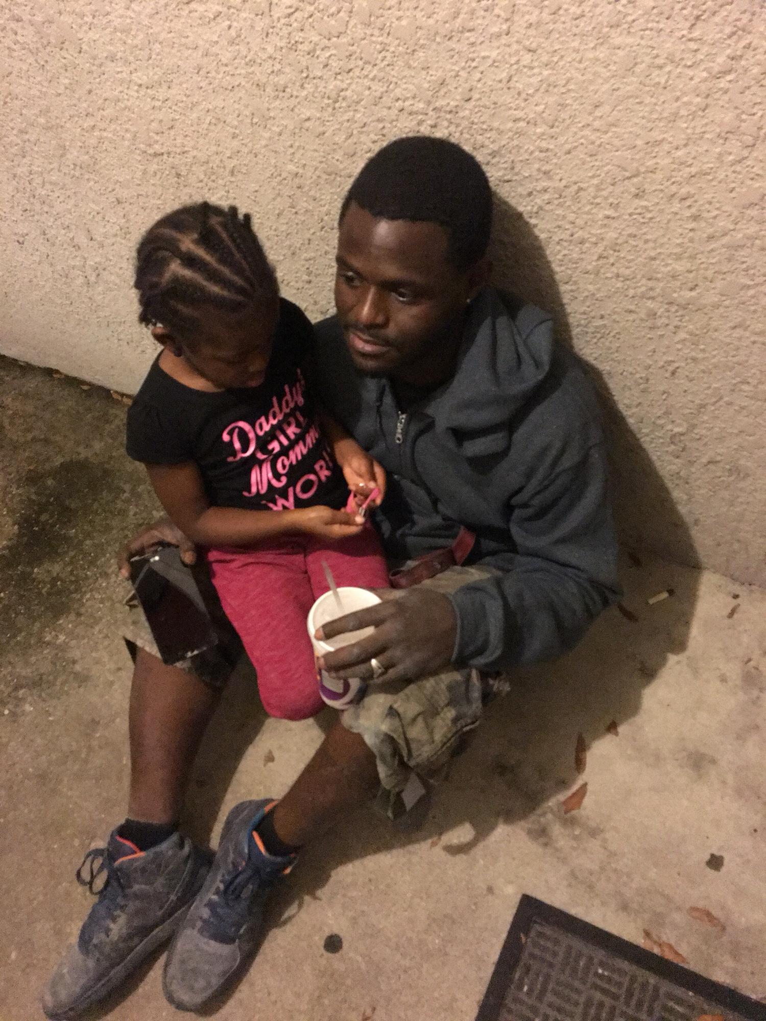 Mommy said no so she ran to daddy lol