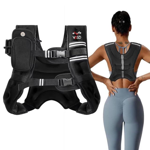 VBSD Weighted Vest, 6lb/8lb/12lb/16lb/20lb/25lb/30lb Weight Vest for Men Women, Body Weight Vests Adjustable for Strength Training, Running, Walking, Workout, Jogging, Fitness