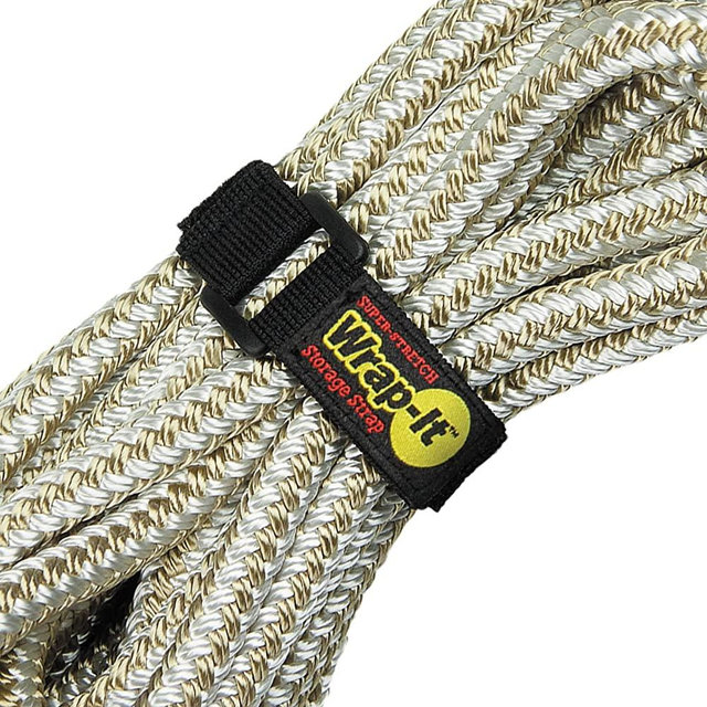 Super-Stretch Wrap-It Storage Straps (Assorted 8 Pack) - Elastic Hook and Loop Cinch Straps - Extension Cord Organizer, Hose, Rope and Cables Straps, Cord Wrap, Garage and RV Organization, Dad Gift